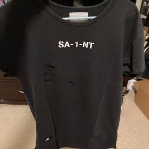 Saint vigilante distressed shirt